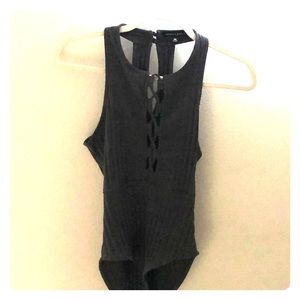 Kendall & Kylie Gray Bodysuit sz xs